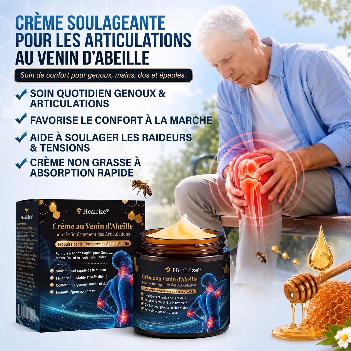 Healrize® Crème au venin d'abeille pour articulations