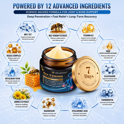 🎁Healrize® Bee Venom Joint Relief Cream 💞Targets stiff, sore joints in knees, hands, shoulders, back & more — so you can move easier every day