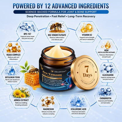 🎁Healrize® Bee Venom Joint Relief Cream 💪💪Targets stiff, sore joints in knees, hands, shoulders, back & more — so you can move easier every day
