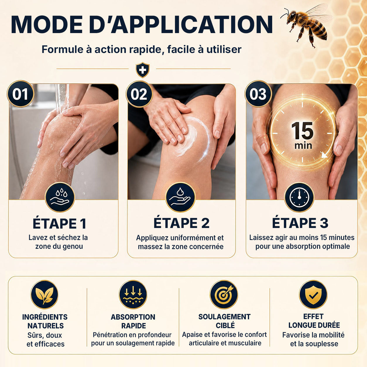 🔥 Healrize® Crème Articulaire au Venin d’Abeille – Soulagement Rapide des Inconforts aux Épaules, Mains, Dos et Articulations | Retrouvez une Mobilité Naturelle（加拿大法国）