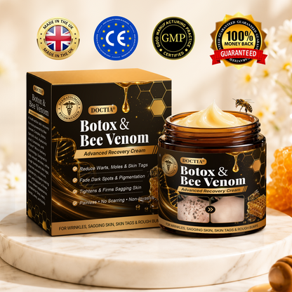 👑Made and Shipped from UK ✨🔥 DOCTIA® Botox & Bee Venom Advanced Recovery Cream—For Wrinkles, Sagging Skin, Skin Tags & Rough Bumps