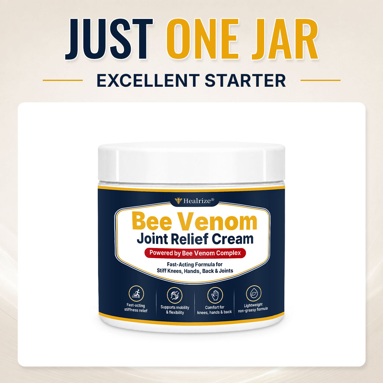 🔥 Healrize® Bee Venom Joint Relief Cream – Fast-Acting Shoulders, Hands, Back & Joint Comfort | Move Freely Again（美国英语）