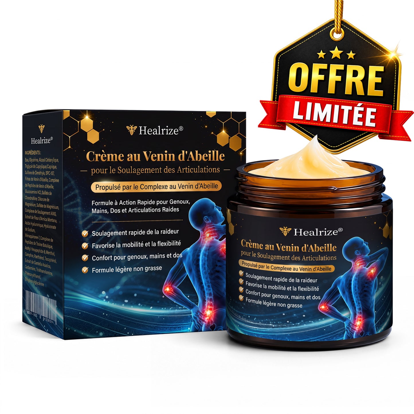 Healrize® Crème au venin d'abeille pour articulations