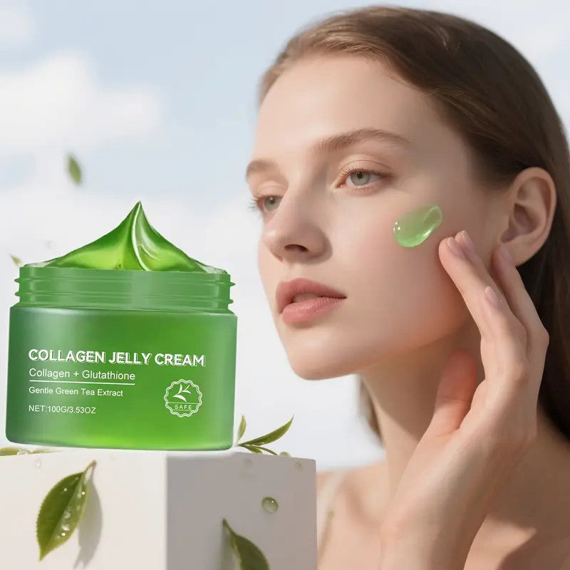 [Moisturizing Green TeaCream] Fast Absorbing Green Tea Collagen Jelly Cream