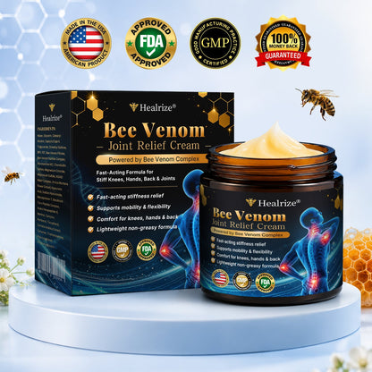 🎁Healrize® Bee Venom Joint Relief Cream 💞Fast-Acting Comfort for Stiff Knees, Hands, Back & Everyday Joint Discomfort.