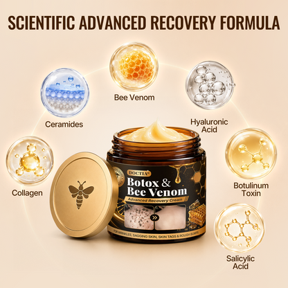 👑Made and Shipped from UK ✨🔥 DOCTIA® Botox & Bee Venom Advanced Recovery Cream—For Wrinkles, Sagging Skin, Skin Tags & Rough Bumps