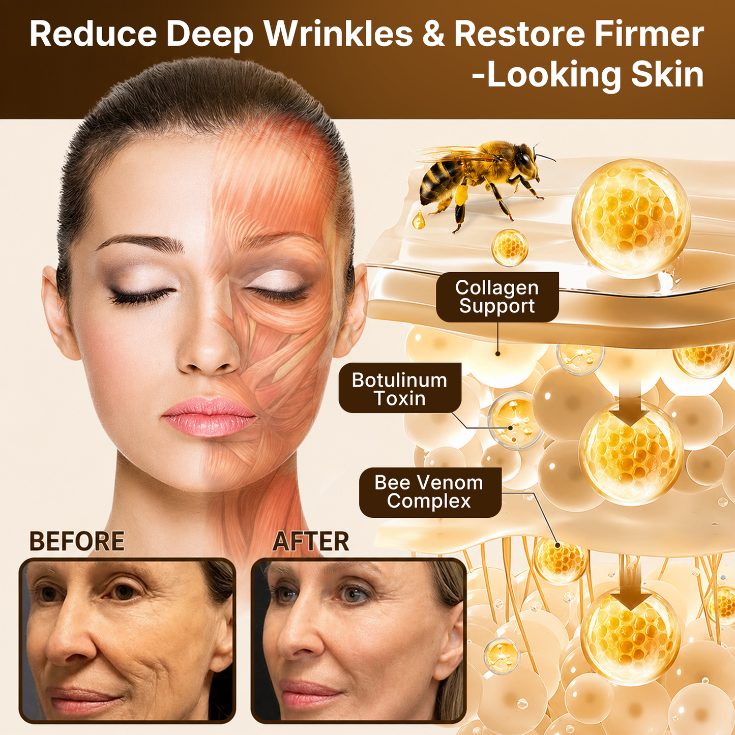 👑Made and Shipped from UK ✨🔥 DOCTIA® Botox & Bee Venom Advanced Recovery Cream—For Wrinkles, Sagging Skin, Skin Tags & Rough Bumps